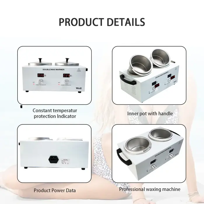 Chauffe-cire électrique à double pot avec écran LED