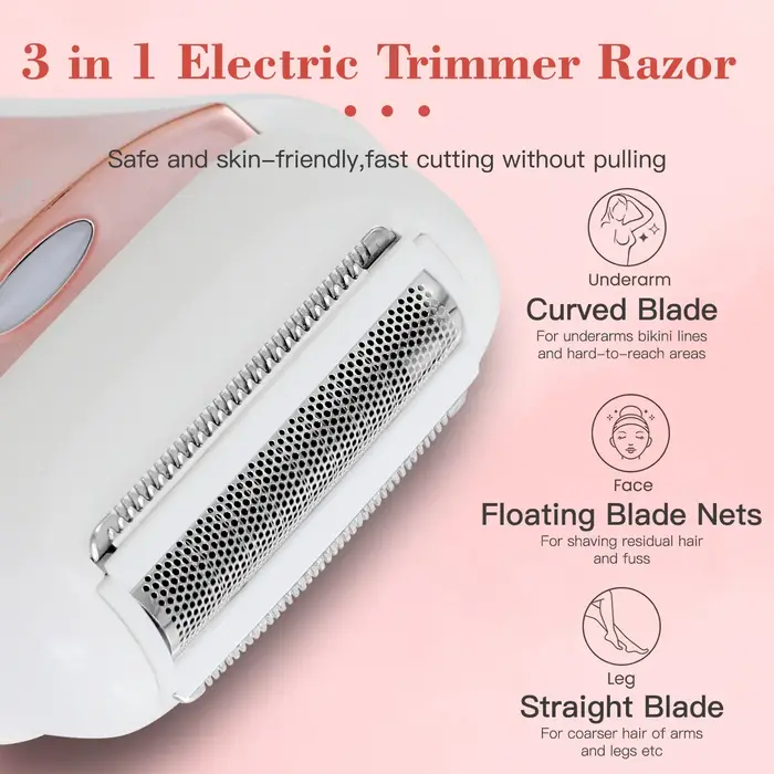 Épilateur rechargeable 2-en-1 Hatteker pour femme