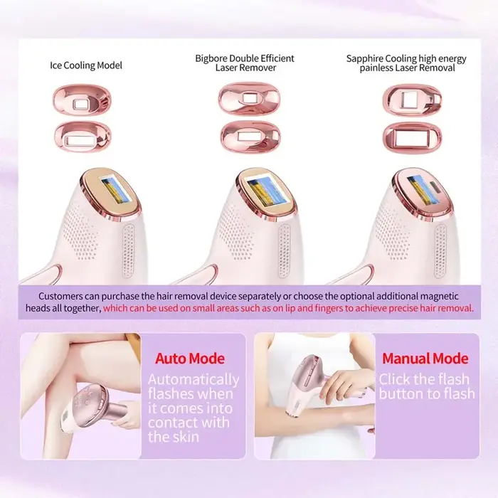 Épilateur à refroidissement par saphir, machine portable, épilation sans douleur, sans fil, épilation permanente à domicile, épilation au laser IPL
