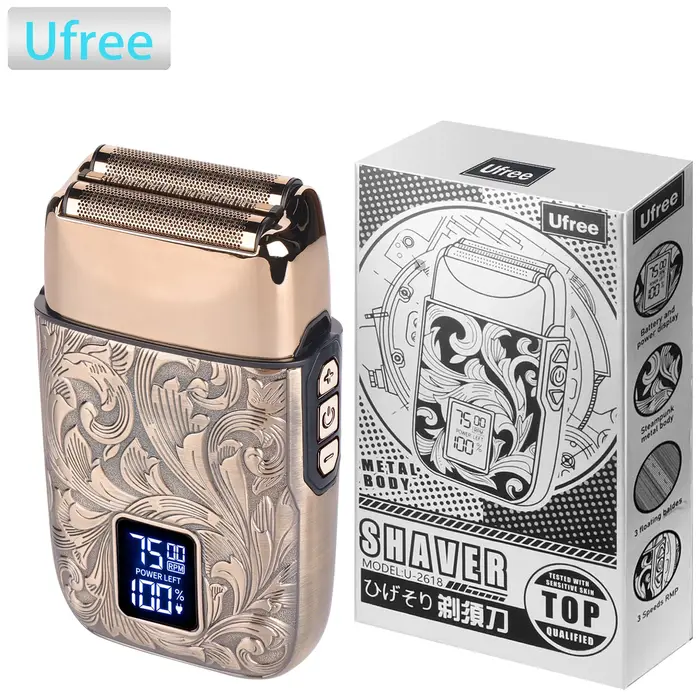 Ufree – rasoir électrique à feuille pour hommes, rasoir électrique à 3 vitesses, rasoirs à tête chau