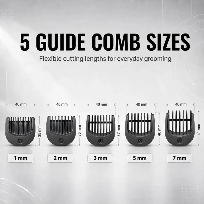 Accessoire de tondeuse à barbe compatible avec les peignes de guidage Braun Series 5, 6 et 7 pour 5120s/5150cs/5049cs/6177cc/6120s/7171cc/5118s/6172cc