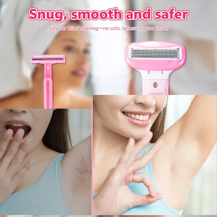 Rasoir pour femmes à 5 lames avec 1 manche + 1/2/3 lames