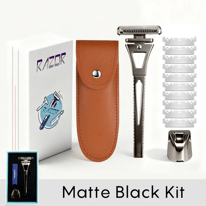 Whityle 24TS Glide Pro 4D Super acier inoxydable rasoir 4 Haft lame Kit