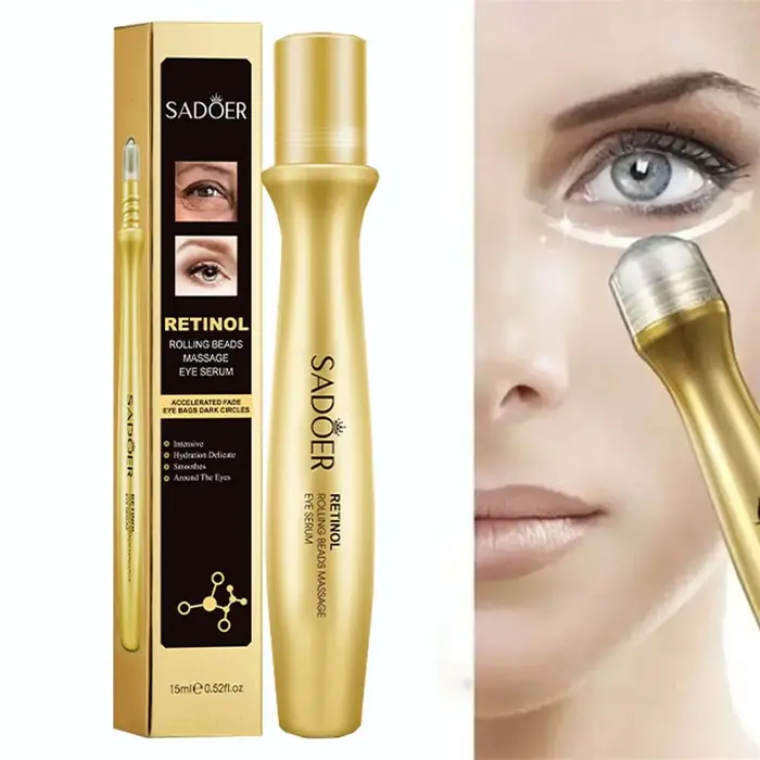Or brillant rouleau pour les yeux crème