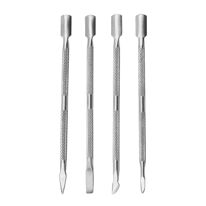 1Pcs En Acier Inoxydable Double Tête Cuticule Pusher Manucure Outils pour Ongles Vernis Colle