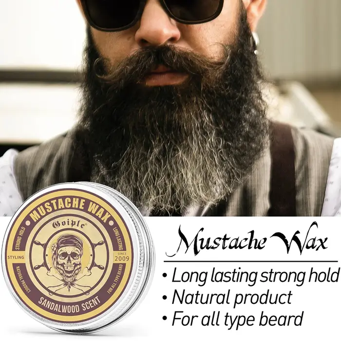 Cire à barbe parfumée au bois de santal pour hommes