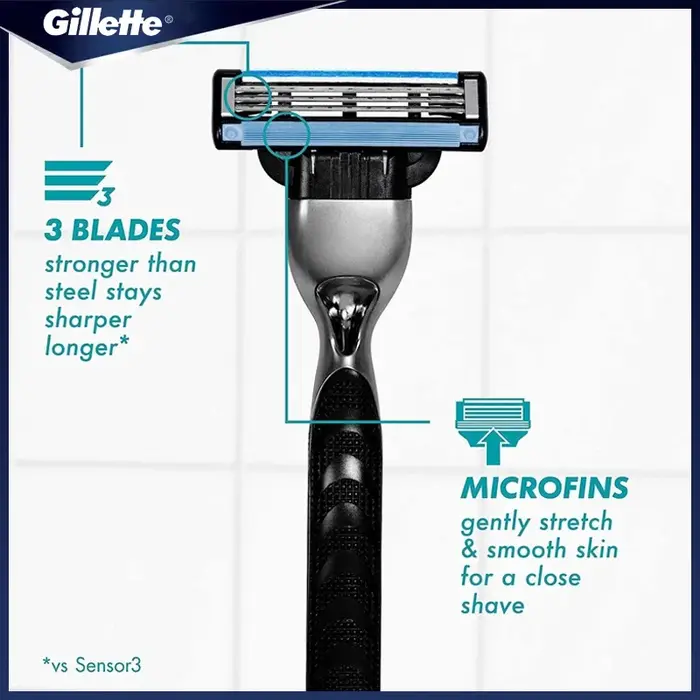 Gillette Mach 3 lames de rasoir 4 pièces recharges de lame