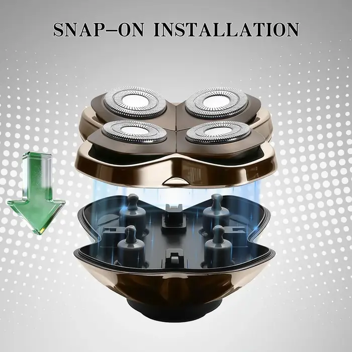 4 Têtes de rasoir flottantes de rechange pour rasoirs électriques Skull Pitbulls Gold Silver Platinum Butterfly Kiss PRO