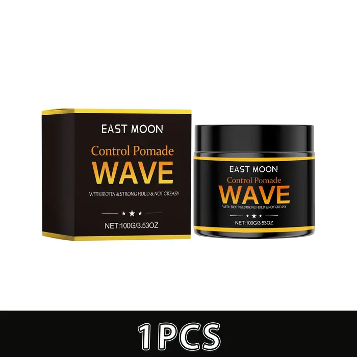 Cire à cheveux à forte tenue pour hommes, cire coiffante ferme avec brillance naturelle, à base d'ea
