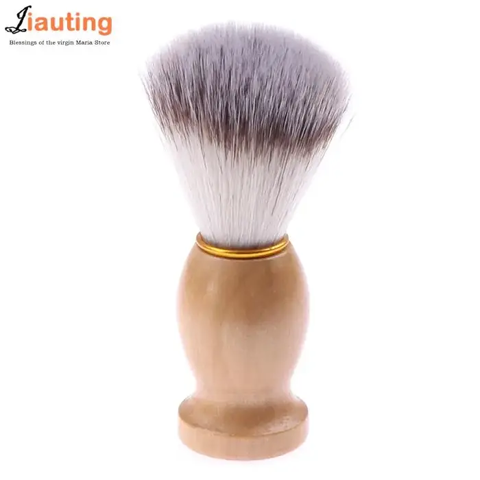 Brosse de rasage avec manche en bois pour hommes