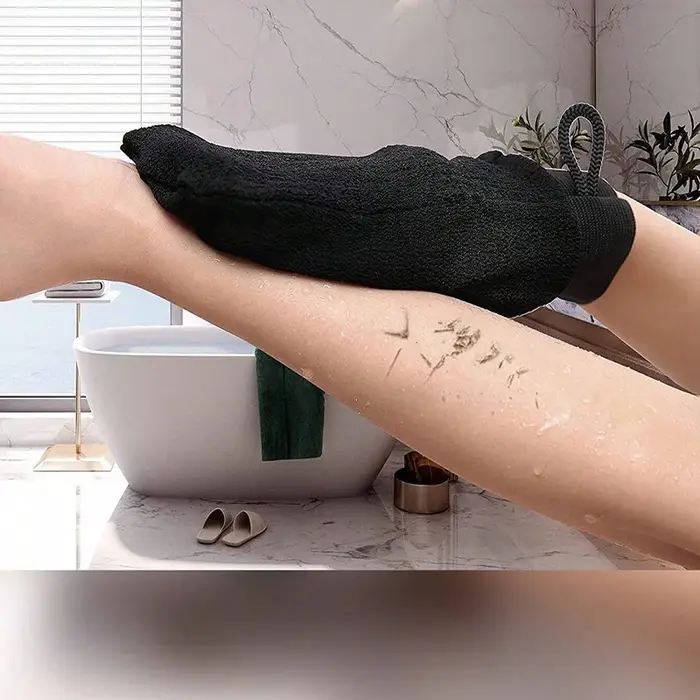 1/2 Paires de Gants Exfoliants pour la Douche, Gants de Gommage Corporel pour Femmes et Hommes, Gadget de Nettoyage Exfoliant