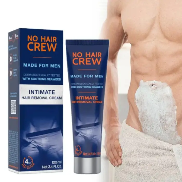 La crème dépilatoire hypoallergénique et apaisante indolore pénètre en profondeur dans les follicules pileux fournit l'hydratation prévient l'étanchéité