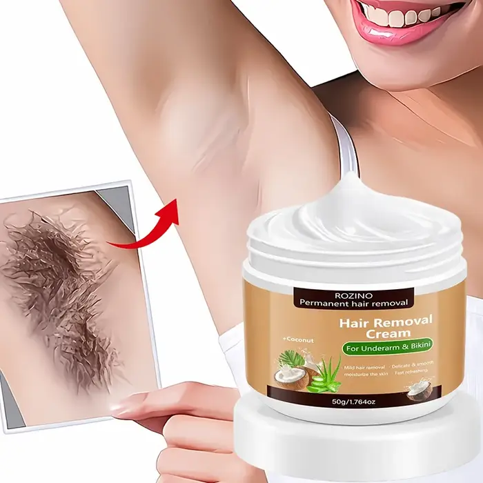 Crème dépilatoire semi-permanente à la noix de coco 50G/100G/150G, à utiliser une seule fois, pour une douceur longue durée pendant 6 mois, épilation rafraîchissante et rapide, crème dépilatoire pour