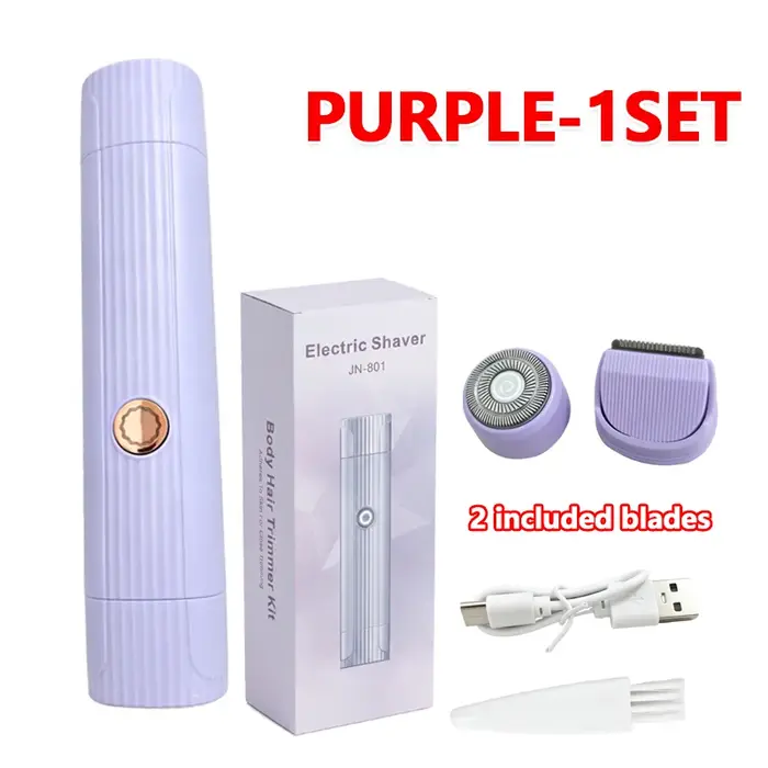 Rasoir électrique 2-en-1 SoftAura pour femme, épilation indolore, tondeuse corporelle rechargeable, 