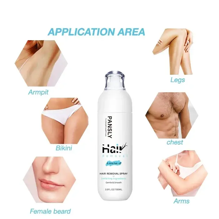 PANSLY Spray d'épilation pour femmes 2 en 1