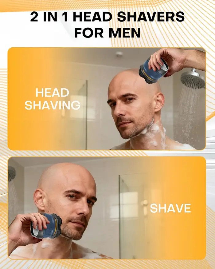 Rasoir rotatif amélioré pour hommes chauves