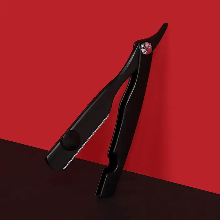 Nouveau rasoir de coiffeur droit pour hommes épilation rasage en alliage de Zinc aisselles cheveux pliant