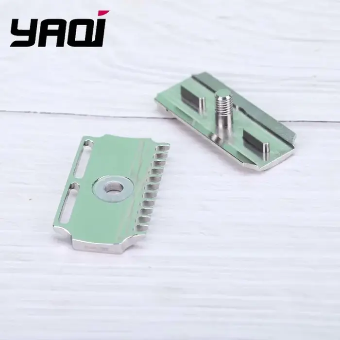 YAQI Vostok 70DC tête de rasoir de sécurité 316 acier inoxydable poli double peigne avec écart de lame de 0.7mm pour un rasage fluide