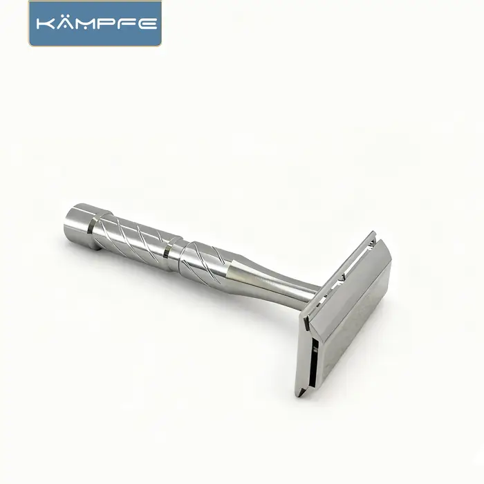 KAMPFE Rasoir manuel de sécurité CNC - Acier inoxydable traité pour le rasage humide des peaux sensi
