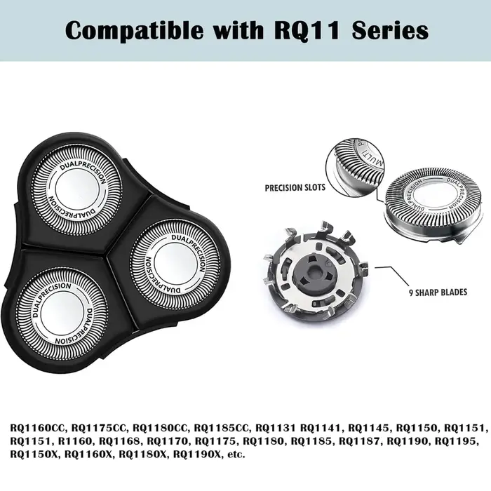 Tête de rechange Rq11 pour Philips Norelco Sensotouch 1150x