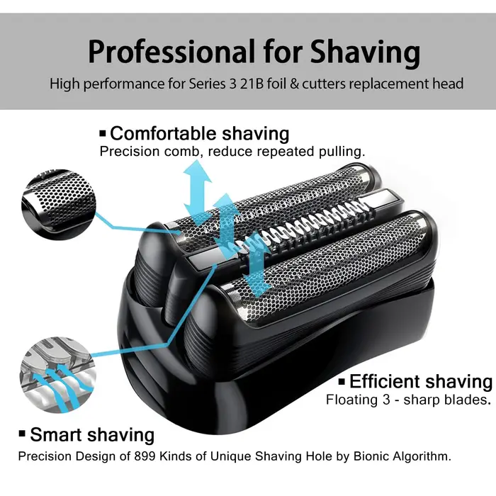 Tête de rechange pour tête humide et sèche Braun série 3 S3