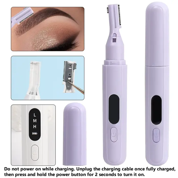 1 pièces tondeuse à sourcils électrique visage épilateur Mini Portable femmes corps rasoir cou lèvres bras et jambes