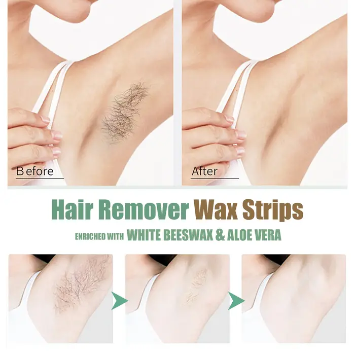 Bandes de cire dépilatoire professionnelles pour l'été, papier de cire froide double face pour les jambes et le corps, dépilation rapide et douce