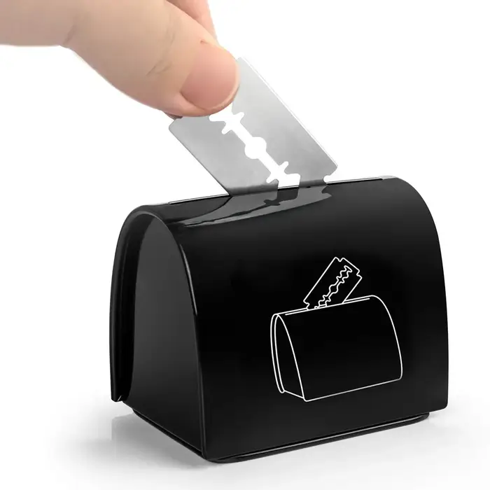 Mallette de Rangement pour Lame de Rasoir pour Homme, Coffre-fort pour Barbier