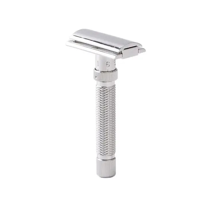 Yaqi Ultima – rasoir de sécurité réglable en acier inoxydable pour hommes, poignée en acier inoxydab