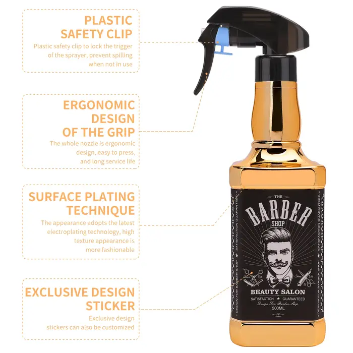 Barbertop-Bouteille de pulvérisation d'eau pour salon de coiffure