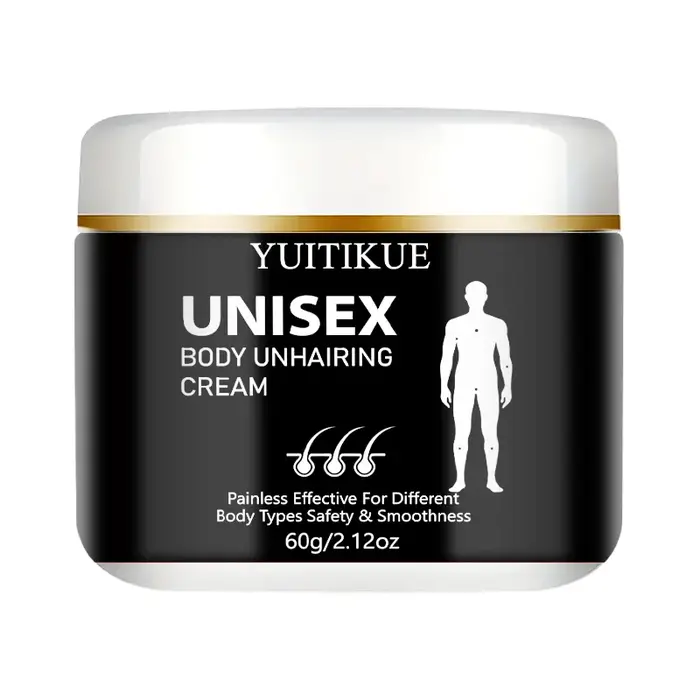 Crème dépilatoire unisexe YUITIKUE, formule douce, épilation rapide et efficace pour hommes et femme