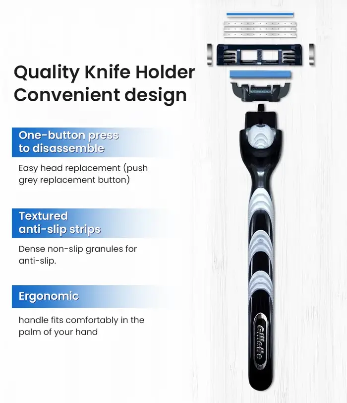 Gillette-Rasoir Mach3 à 3 couches pour hommes