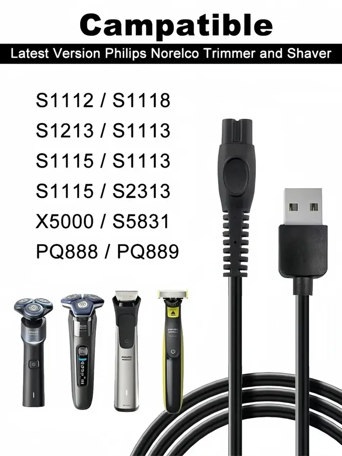 Nouveau chargeur pour rasoir Philips Norelco MG9520/50 MG7910/49 MG5910/49 PQ888 S1112 S1118 QP2724/90 QP2834/70 S2313 X5000 S5831