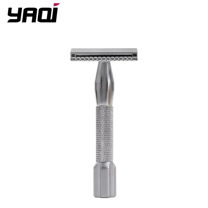 Rasoir de sécurité YAQI Razzo Rocket 2026 avec manche en aluminium couleur chrome pour hommes