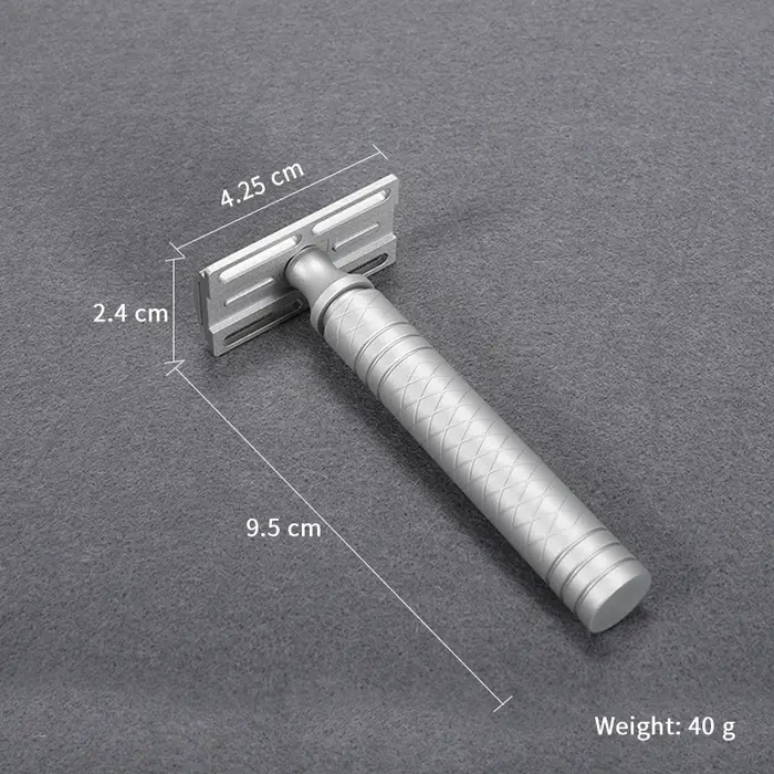 Rasoir léger en alliage d'aluminium à Double tranchant pour hommes, sécurité manuelle CNC, poignée a