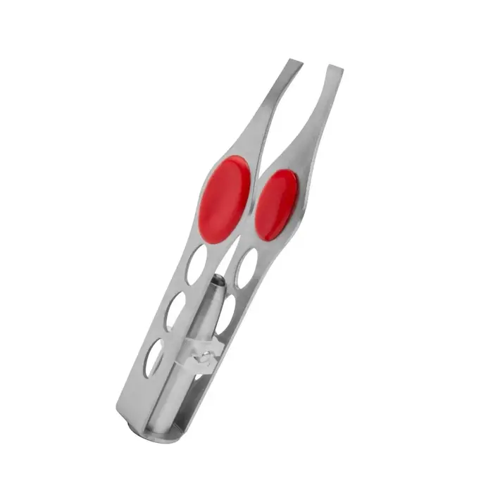 Pincettes portables en acier inoxydable, bouton de conception intelligente, façonnage des sourcils, 