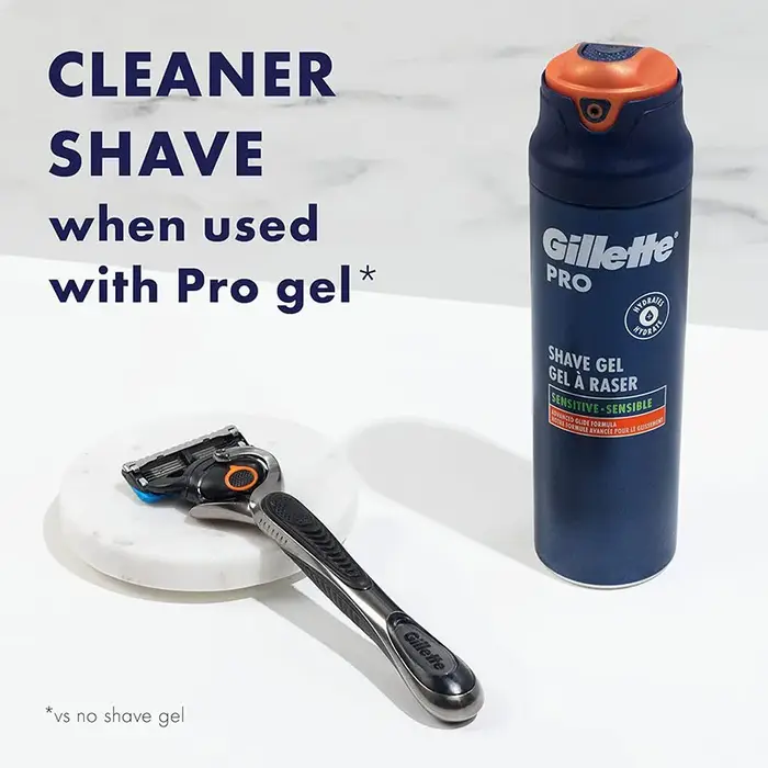 Gillette ProGlide Power rasoir hommes visage barbe rasage Flexball poignée Microcomb