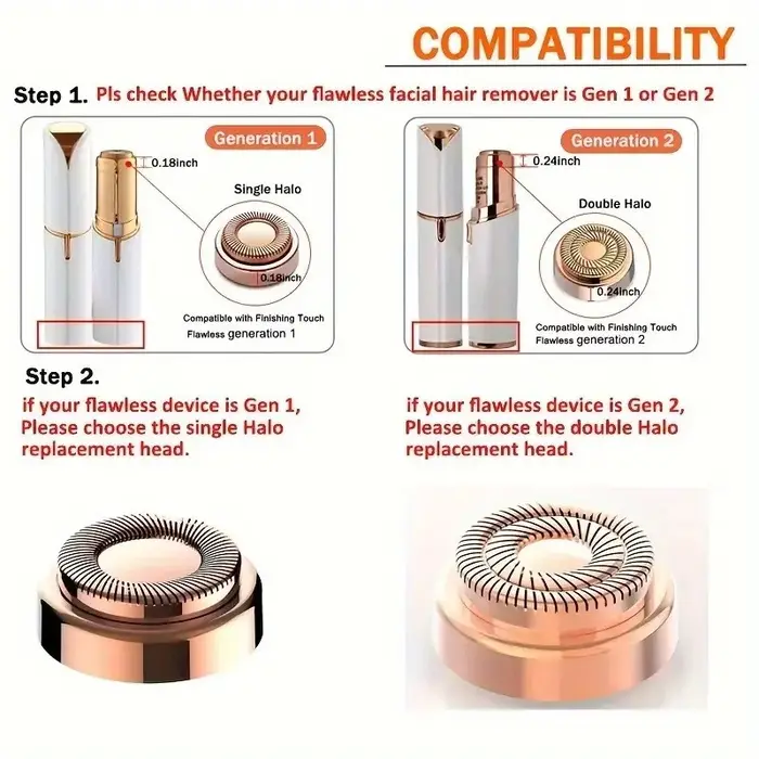 Têtes de rechange pour l'épilation du visage Flawless Finishing Touch