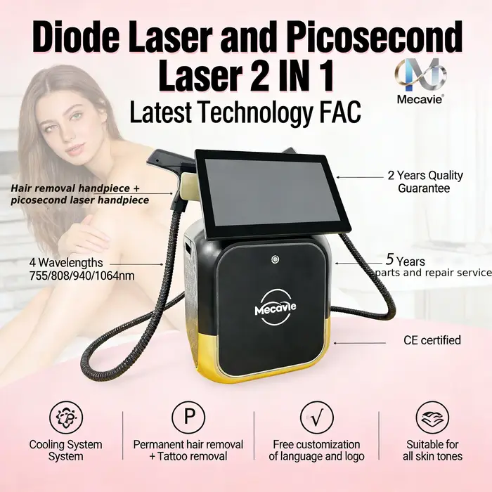Machine d'épilation laser professionnelle 2026 755/808/940/1064nm Technologie SHR Résultats permanents pour tous les