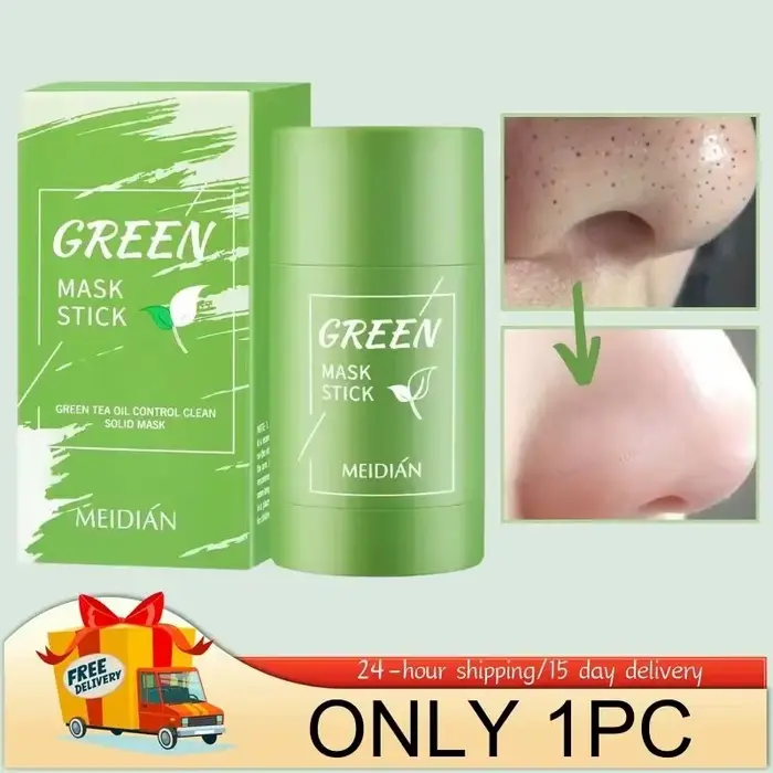 Masque Facial Original pour éliminer les points noirs, thé vert, solide, traitement des imperfection