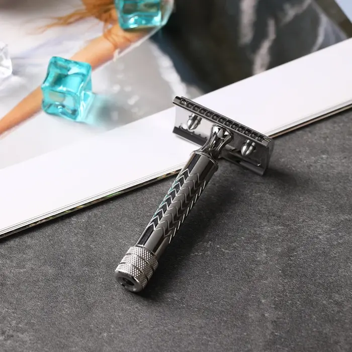 YAQI CASTOR rasoir de sécurité en acier inoxydable-longueur 79mm 0.45mm écart professionnel luxe toilettage essentiels