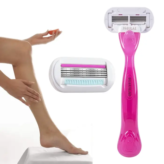 (1 poignée + 11 lames) lame de rasoir de sécurité de qualité femmes beauté Bikini épilation ensemble de rasage têtes de