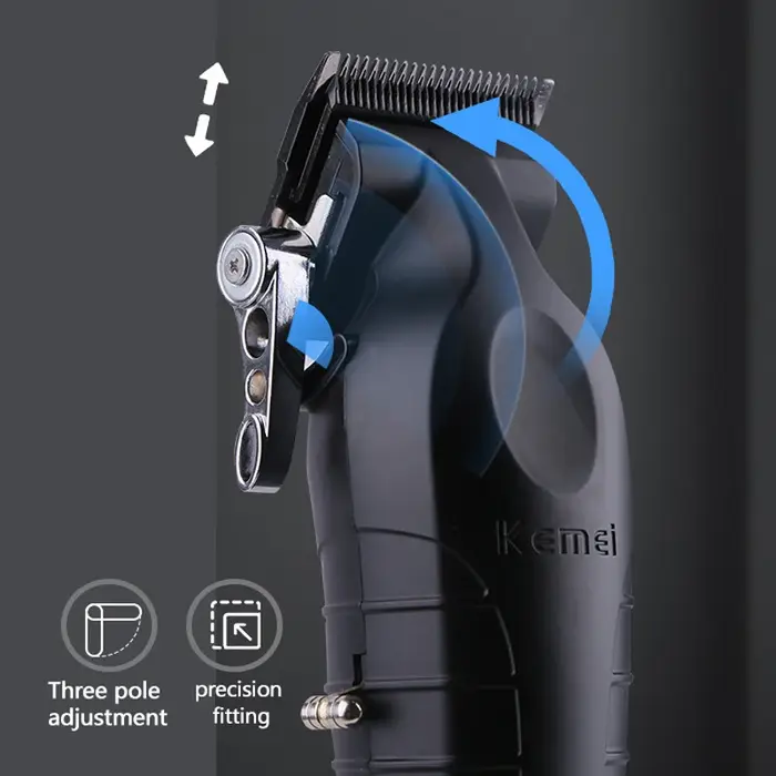 Tondeuse à cheveux professionnelle Kemei KM-2296 pour hommes, machine à couper les cheveux avec char