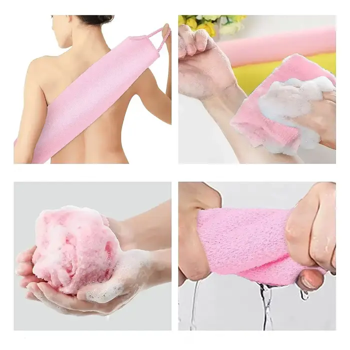 Exfoliant frottant serviette de bain gant de toilette élastique douche corps gommage nettoyage Massage