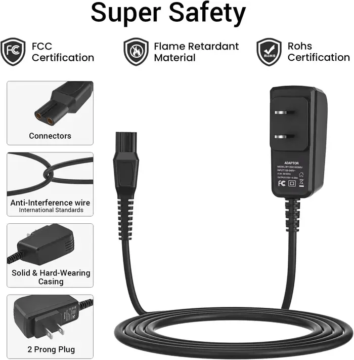 Chargeur de rasoir électrique 15V pour Philips Norelco HQ8505