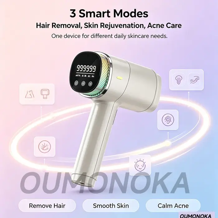 Épilateur électrique IPL à laser permanent pour l'épilation, rasoir facial pour femmes, machine de maquillage, outil de coupe de cheveux pour hommes