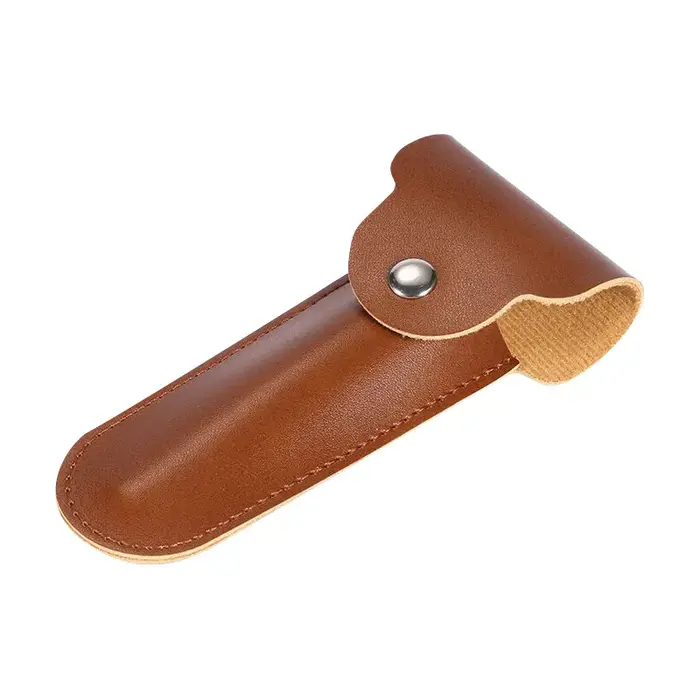 Étui de protection en cuir PU pour rasoir de sûreté à double tranchant