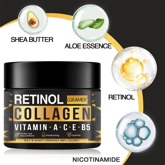 Crème pour le visage au collagène rétinol pour hommes