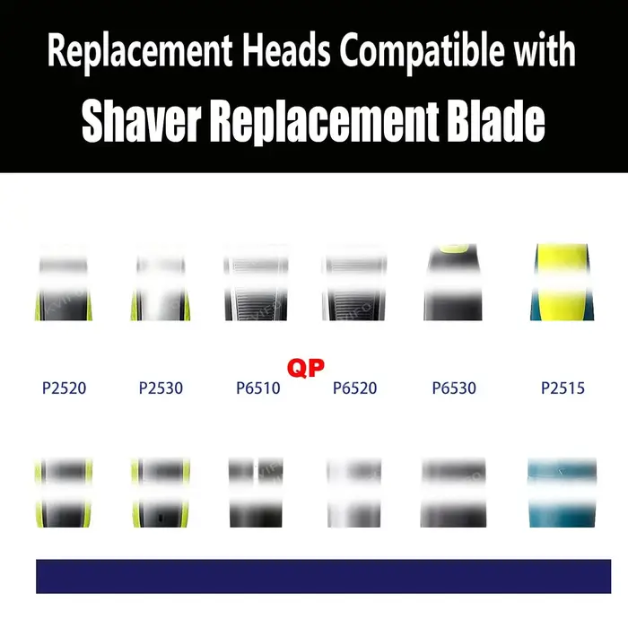 Lame de rechange 360 pour rasoir électrique compatible OneBlade QP/2520 QP/2630 QP/2515 QP/6510 QP/6520 QP/6531 QP/2724
