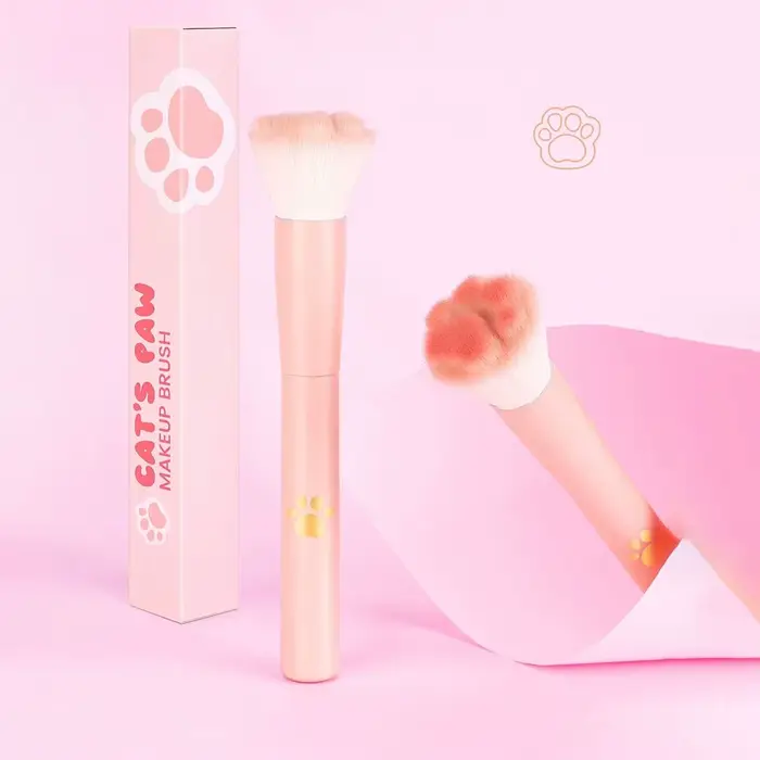 Nouveau pinceau à Blush patte de chat avec boîte de rangement, outil de maquillage professionnel ada